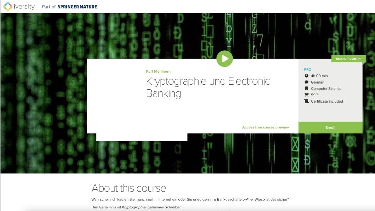 Kurs: Kryptographie und Electronic Banking